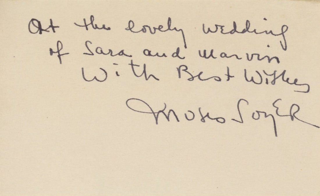 Moses Soyer - American Social Realist Painter - Autographed Handwritten Note (1 of 1)