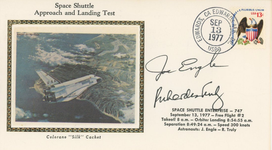 Joe Engle & Richard Truly – Shuttle ALT Pilots – Autographed Cover from Free Flight #2 o (1 of 1)