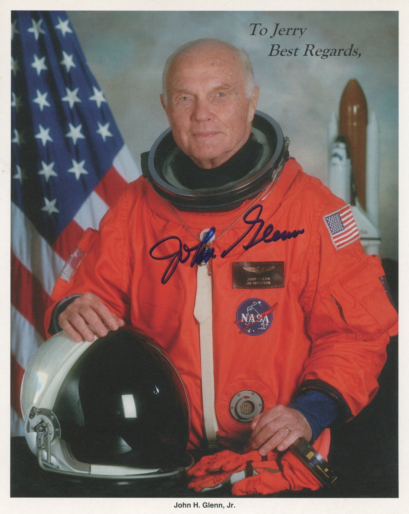 John H. Glenn, Jr. – U.S. Astronaut & U.S. Senator – Autographed 8 x 10" NASA Photograph (1 of 2)