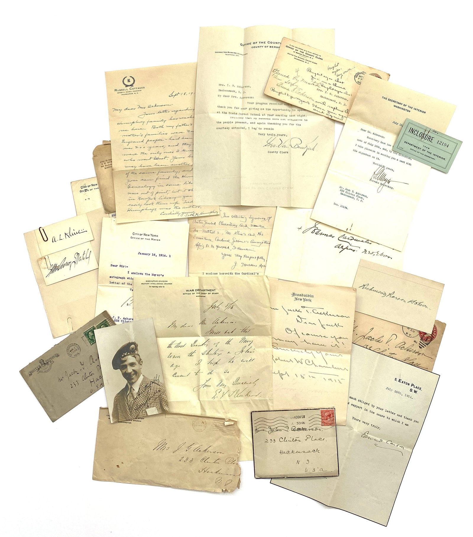 19th & Early 20th C. Notables Autographs – Unresearched Collection Lot – 15+ Pieces (1 of 1)