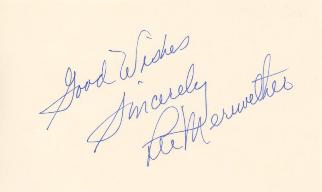 Lee Meriwether – Catwoman Actress and Miss America 1955 – Autographed 5 x 3" Card (1 of 1)