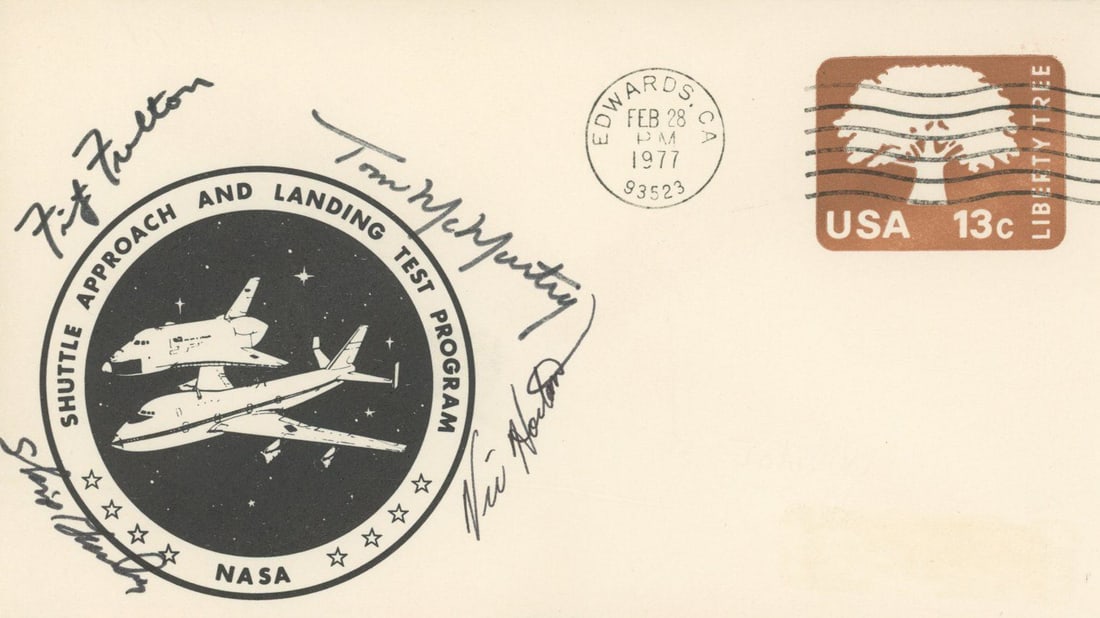 Fulton, Guidry, McMurtry & Horton – Space Shuttle Approach and Landing Pilots – Autograp (1 of 1)