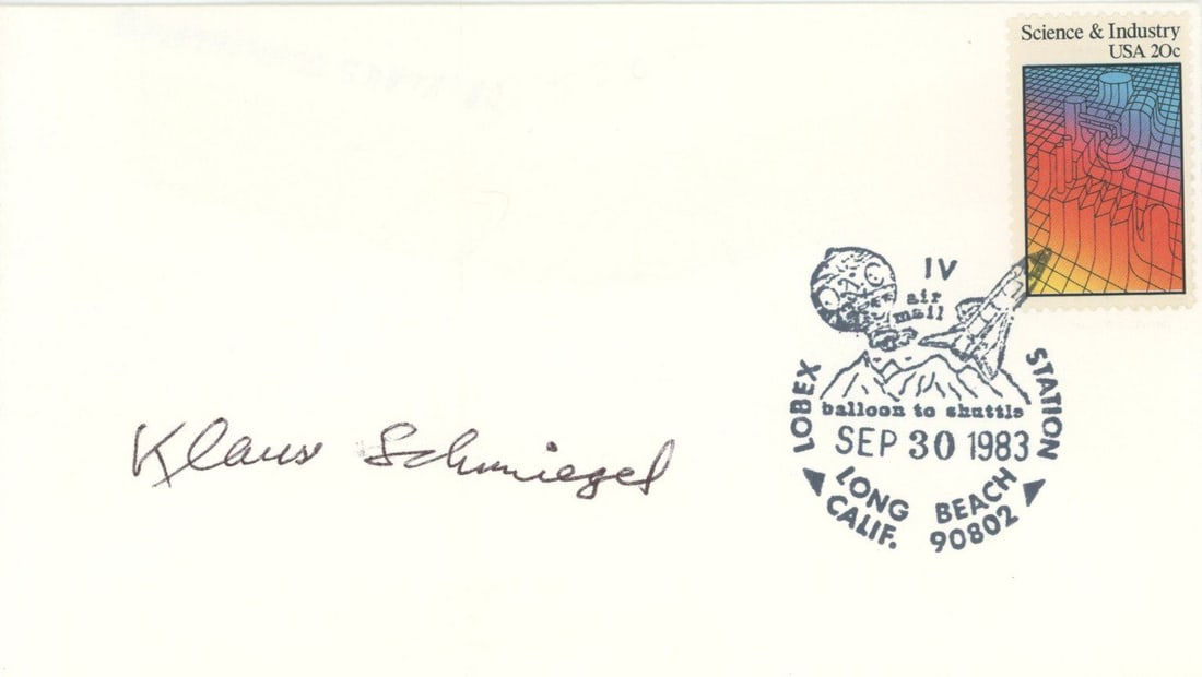 Klaus Schmiegel – Prozac Co-Inventor – Autographed 1983 Lobex IV Science & Industry Cove (1 of 1)