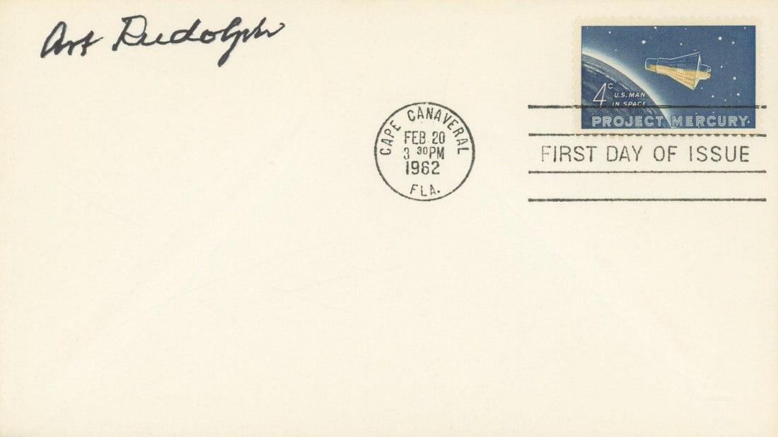 Arthur Rudolph - V-2 Rocket Scientist - Autographed First Day Postal Cover: Details: Arthur Rudolph autographed commemorative First Day of Issue postal cover. Fine condition.Arthur Louis Hugo Rudolph (November 9, 1906 – January 1, 1996) was a German rocket engineer who