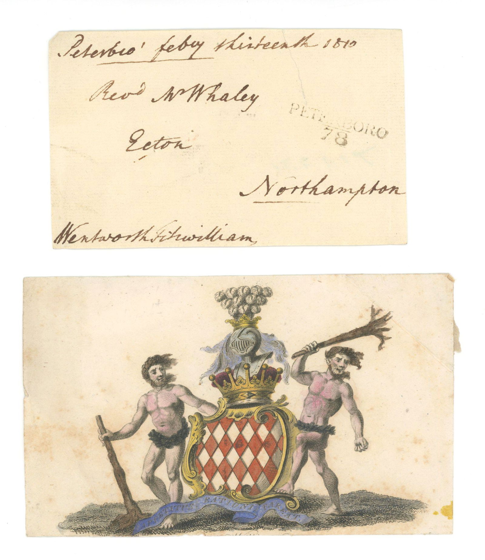 William Wentworth-Fitzwilliam, 4th Earl – British Whig Statesman – Autographed Envelope  (1 of 1)
