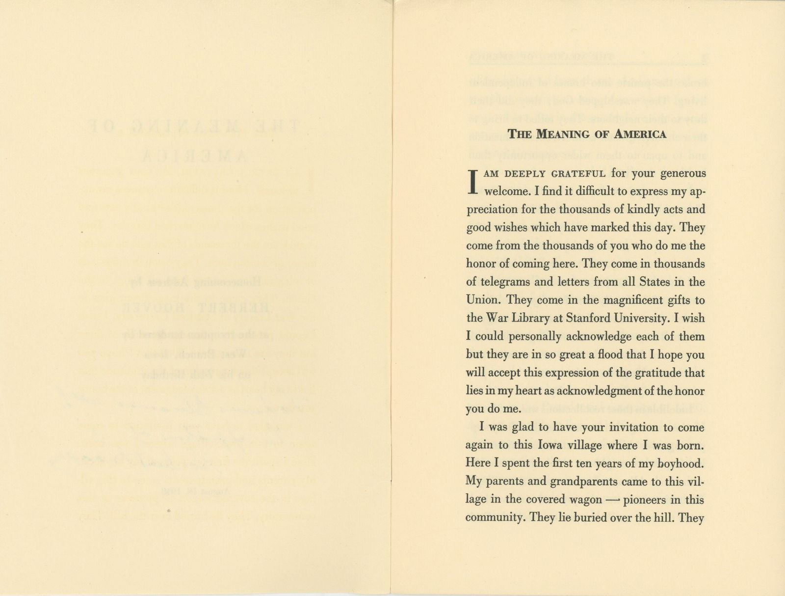 Herbert Hoover – 31st President of the United States – Autographed “The Meaning of - 2