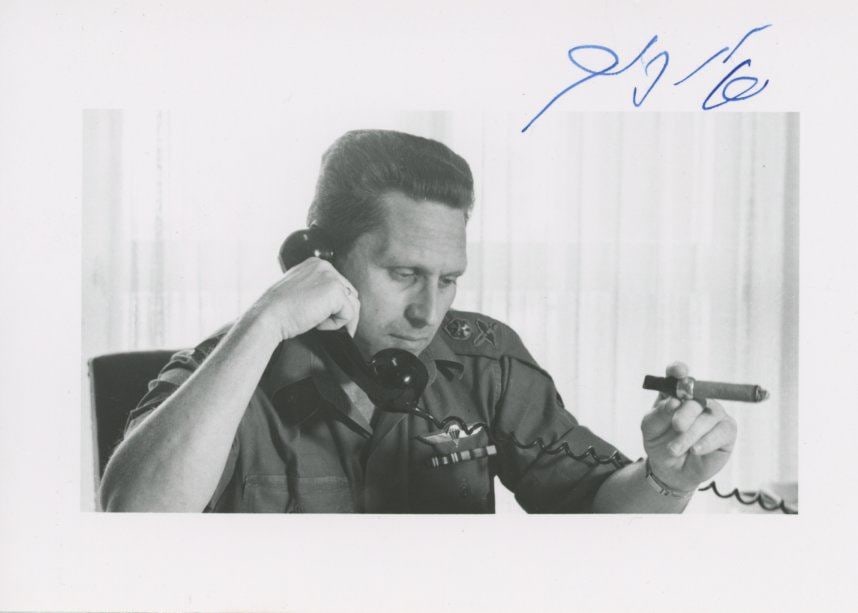 Aharon Yariv - Distinguished Israeli Military Leader & Intelligence Chief - Autographed Photograph: Details: Aharon Yariv autographed 5.75 x 4.125 glossy photograph. Shows slight age wear, including a paper clip impression; otherwise in near fine condition. Aharon Yariv (1920–1994) was a disti