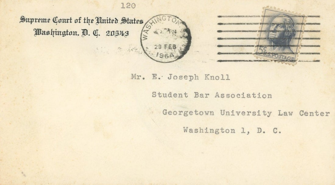 Benjamin N. Cardozo – Supreme Court Justice – Autographed Typed Letter with Mailing Enve - 2