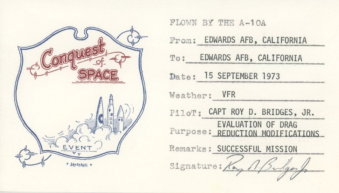 Roy Bridges Jr. – NASA Astronaut & USAF General – Autographed Flown Cover & Photo Set - 2