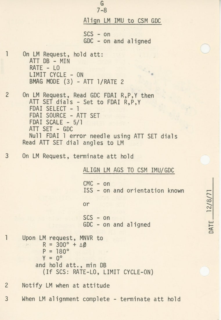 Fred Haise - NASA Astronaut - Apollo 16 Launch CSM G&C Autographed Checklist Page - 2