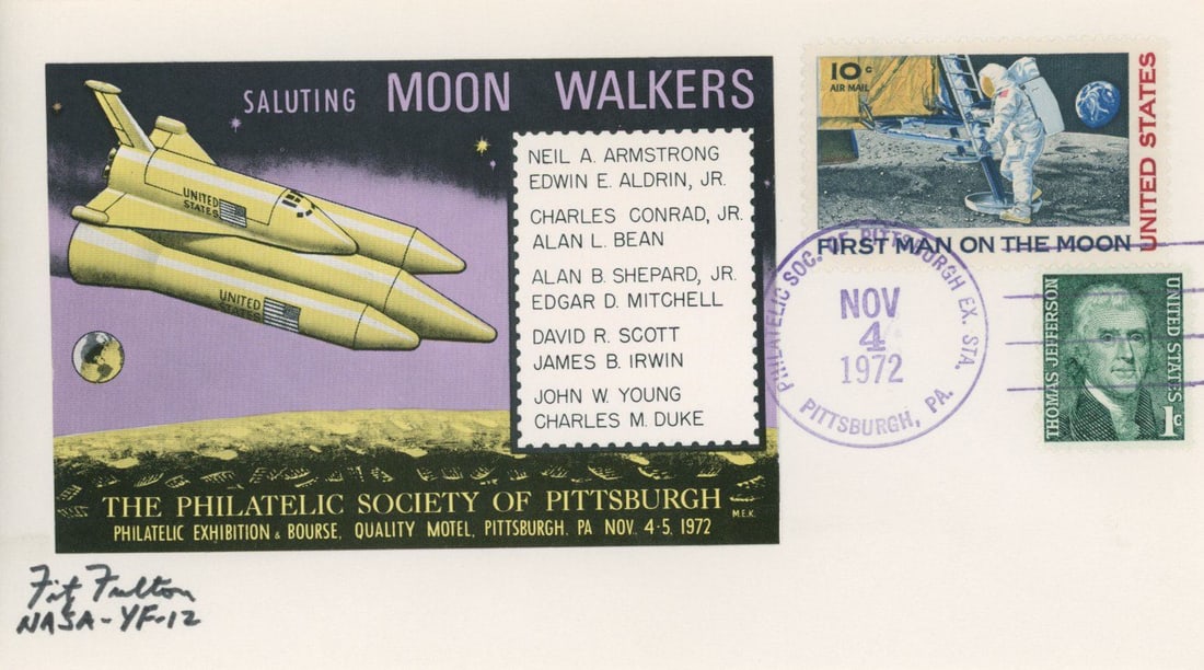 Fitz Fulton - NASA Research Pilot - Autographed Commemorative Postal Cover: Details: Fitz Fulton autographed commemorative postal cover. Fine condition. Fitz Fulton (June 6, 1925 – February 4, 2015), NASA research pilot. Authentication: Includes a full letter of