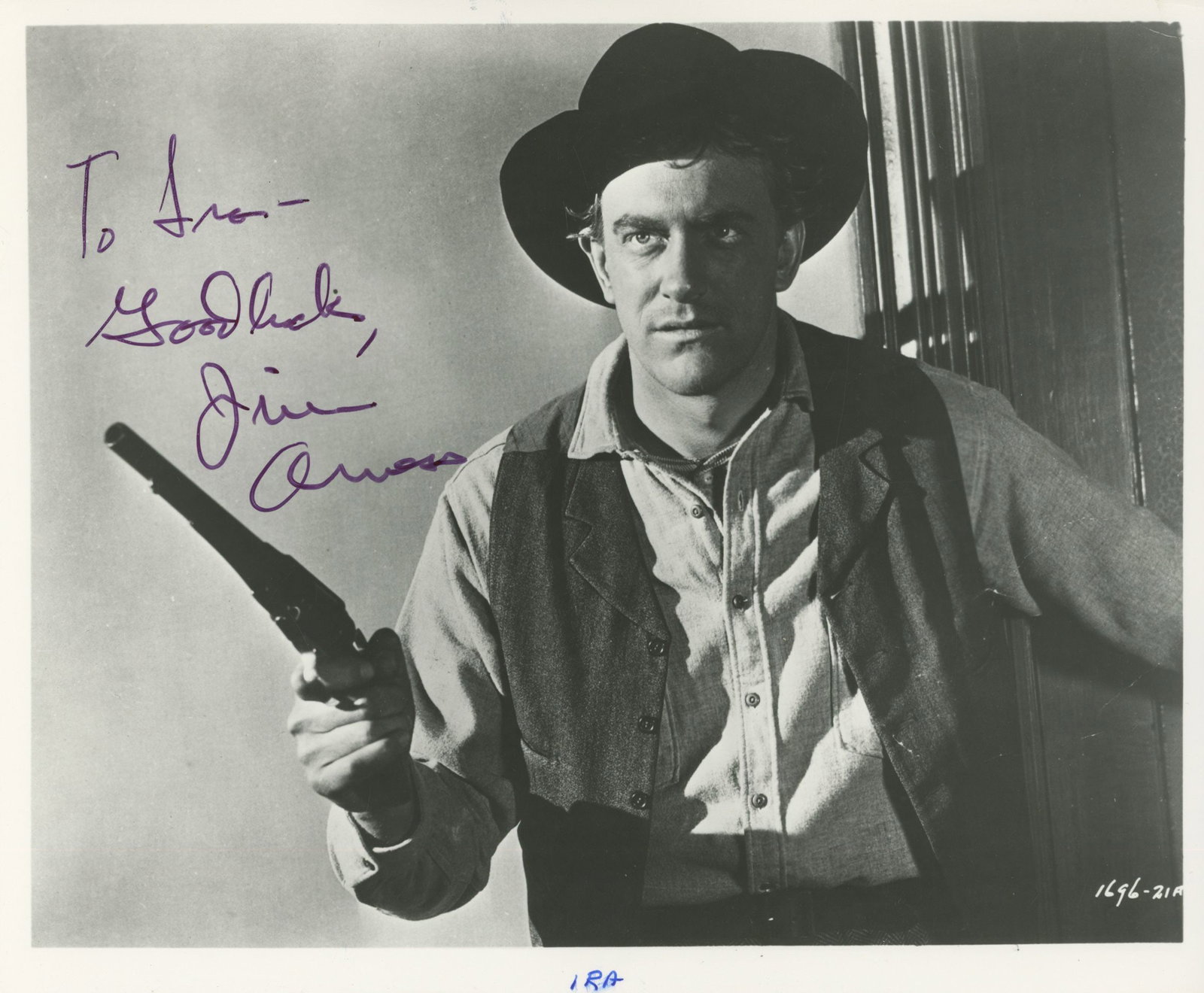 James Arness – Gunsmoke Marshal Matt Dillon – Autographed 10 x 8 Photo (1 of 1)