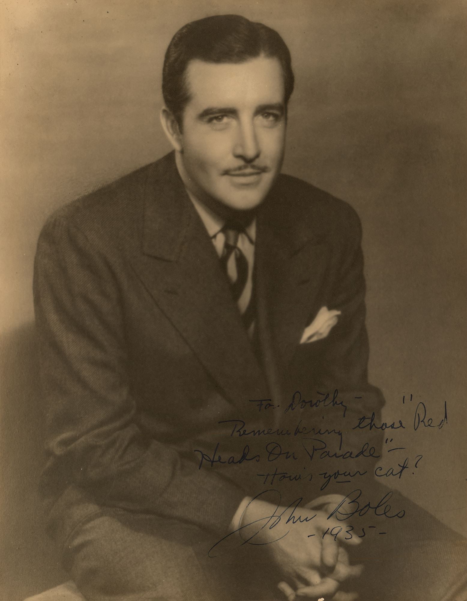 John Boles – “Frankenstein” Actor – Autographed 10.5 x 13.5 Photograph ̵ (1 of 1)