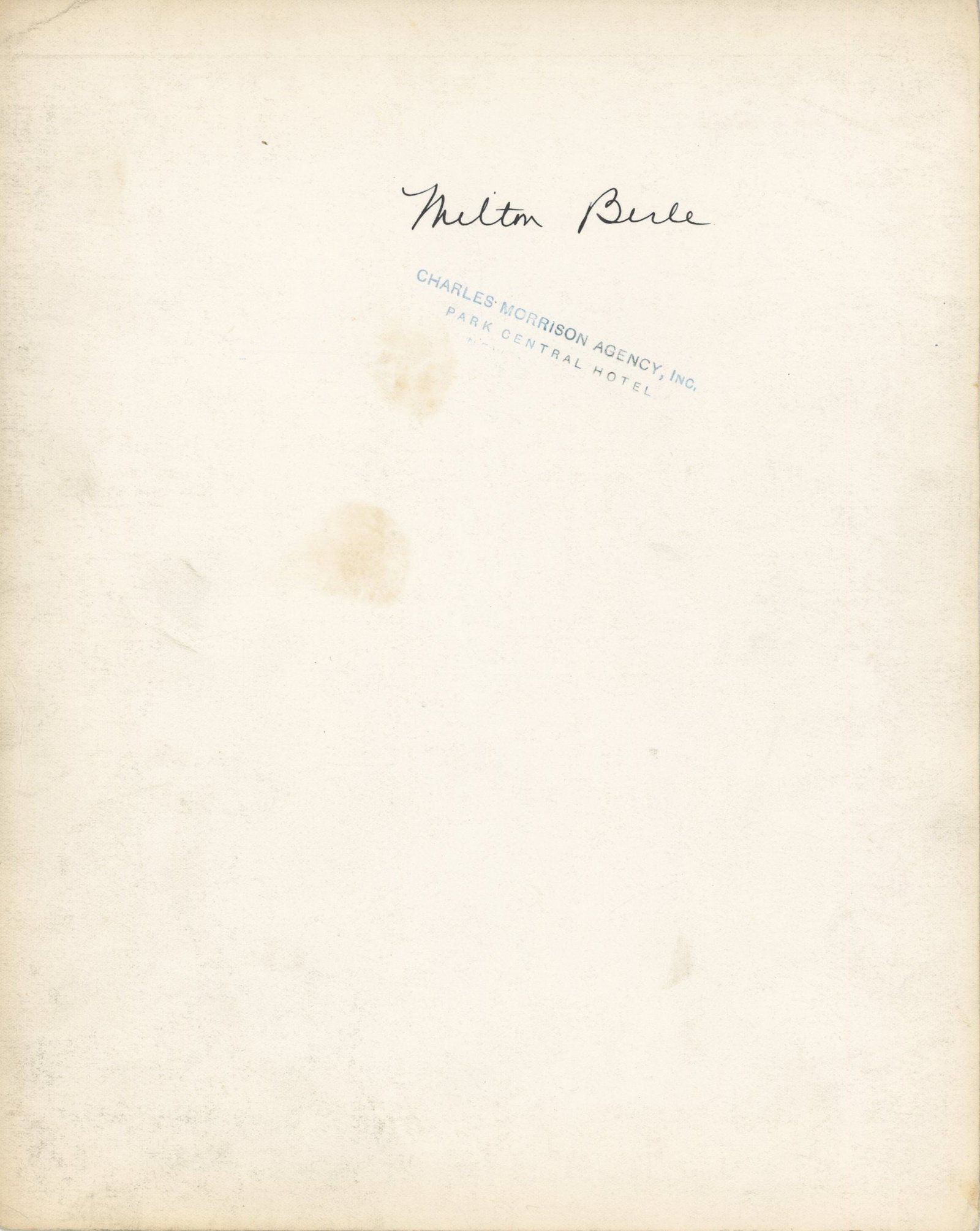 Milton Berle – Comedian & TV Pioneer – Autographed 8 x 10 Photo – Inscribed - 2