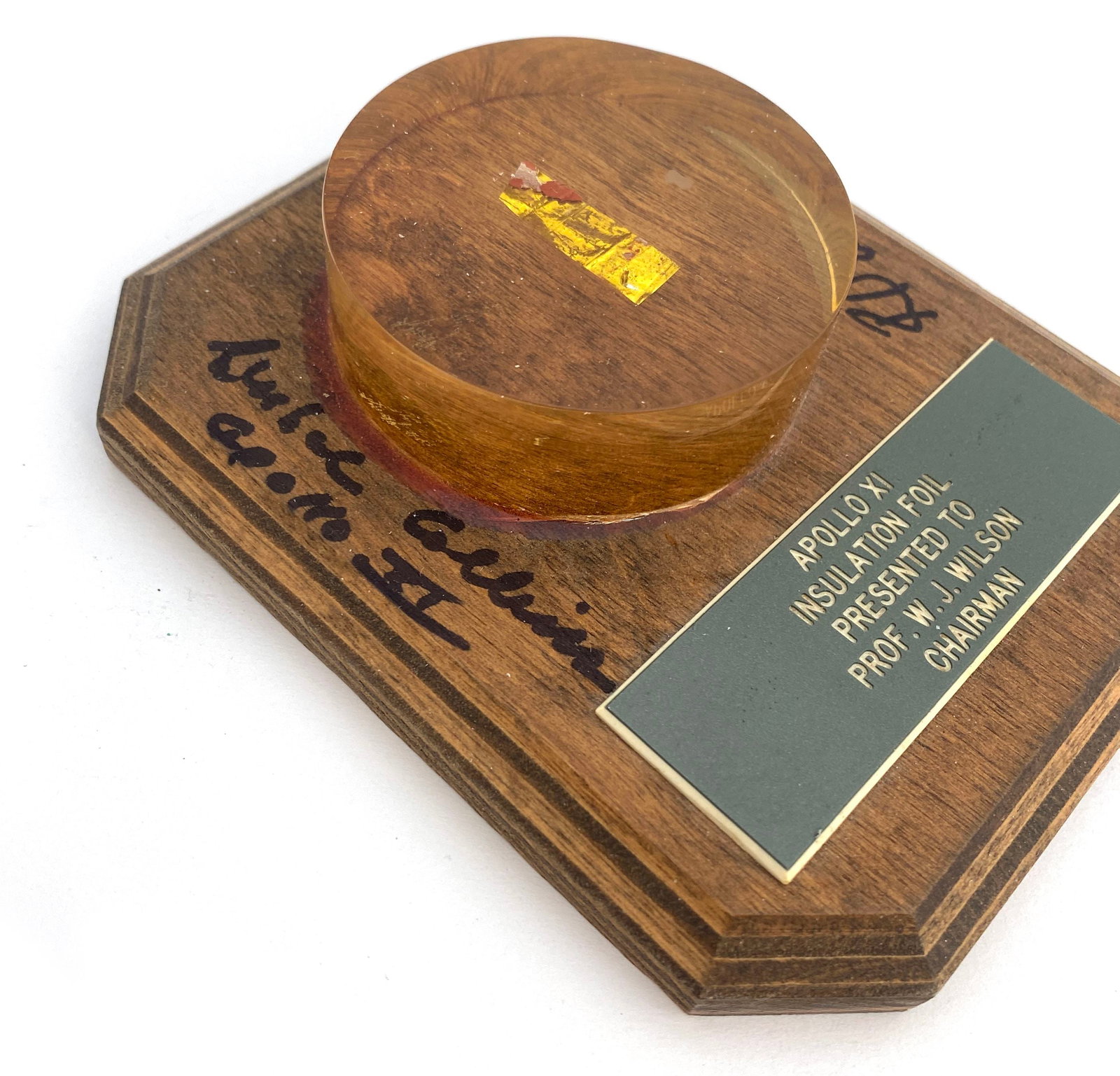 Michael Collins – Apollo 11 Astronaut – Autographed Apollo XI Kapton Foil Display - 2