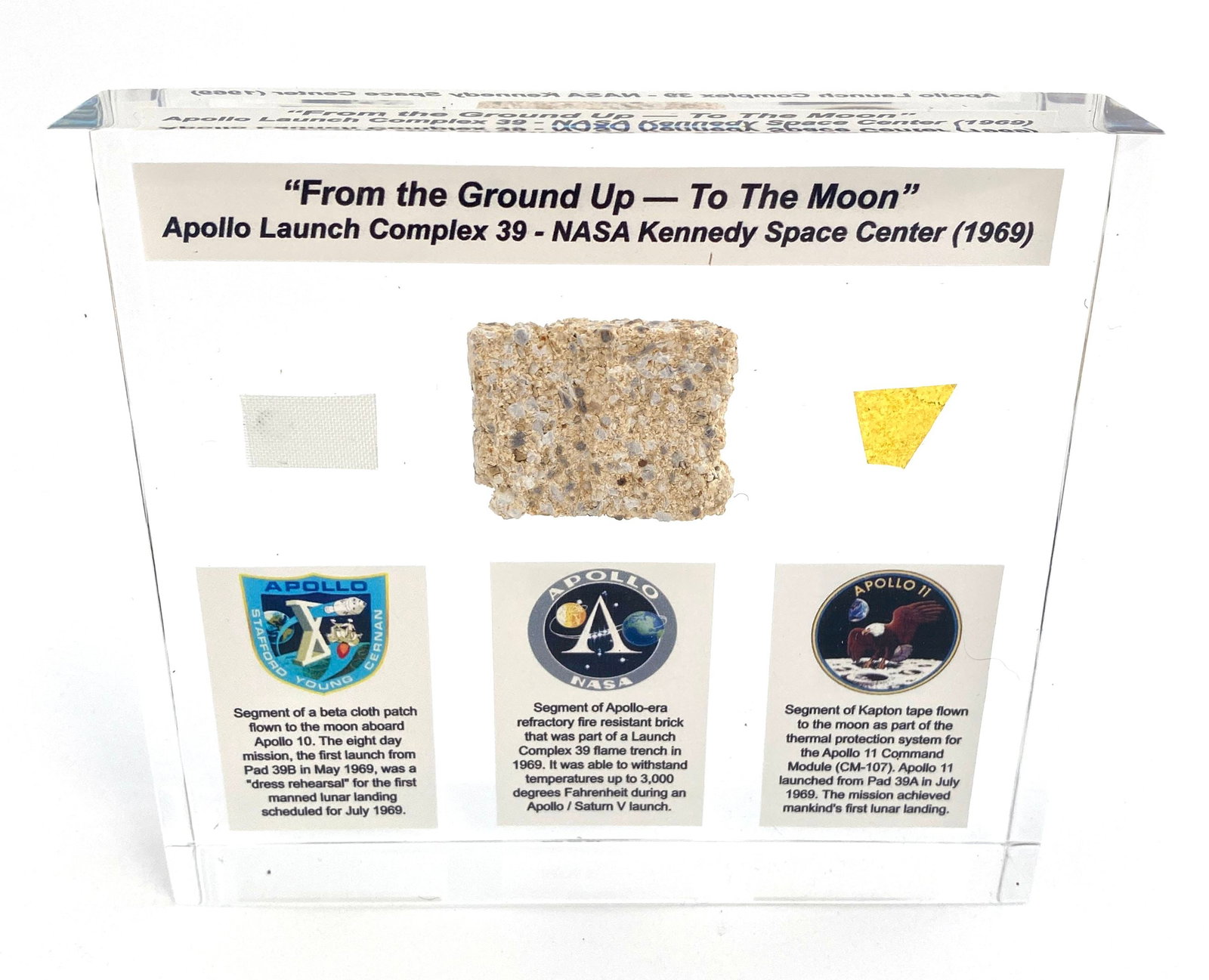 Apollo Launch Complex 39 – NASA Kennedy Space Center – Acrylic Relic Display - 2