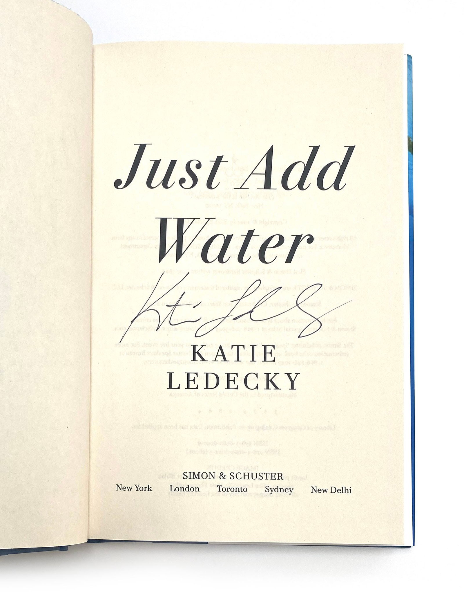 Katie Ledecky – Olympic Gold Medalist & Swimming Icon – Autographed “Just Add Wate - 2