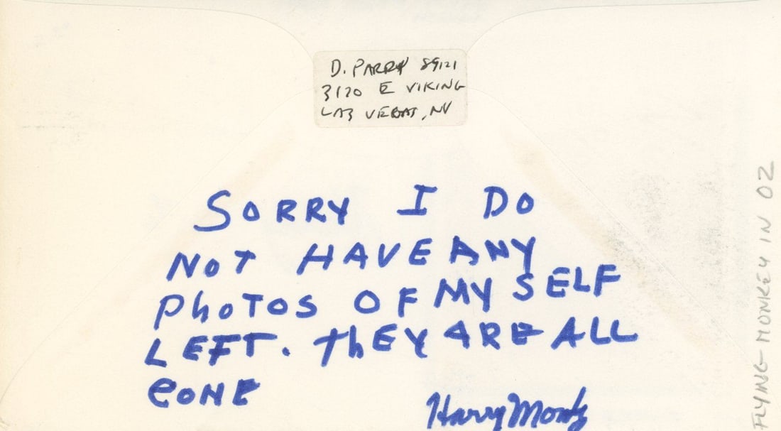 Harry Monty – “Wizard of Oz” Munchkin – Autographed Cover with Handwritten N - 2