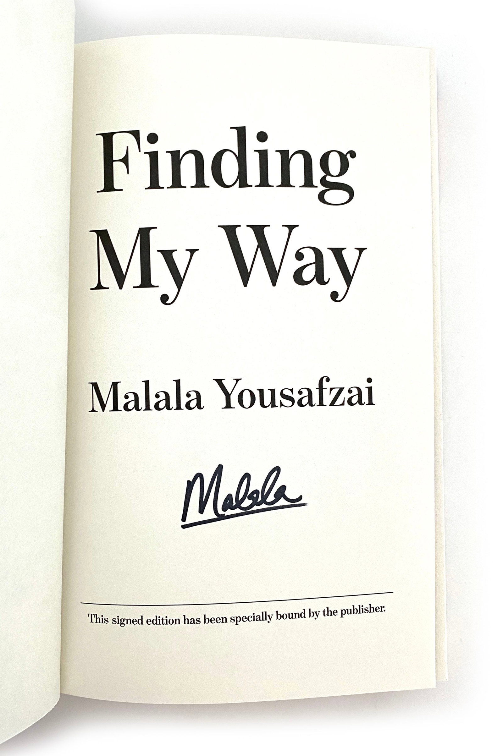 Malala Yousafzai – Nobel Peace Prize Laureate – Autographed “Finding My Way” - 2