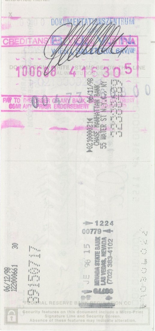 Simon Wiesenthal – Holocaust Survivor & Nazi Hunter – Autographed FDC & Signed Check - 2