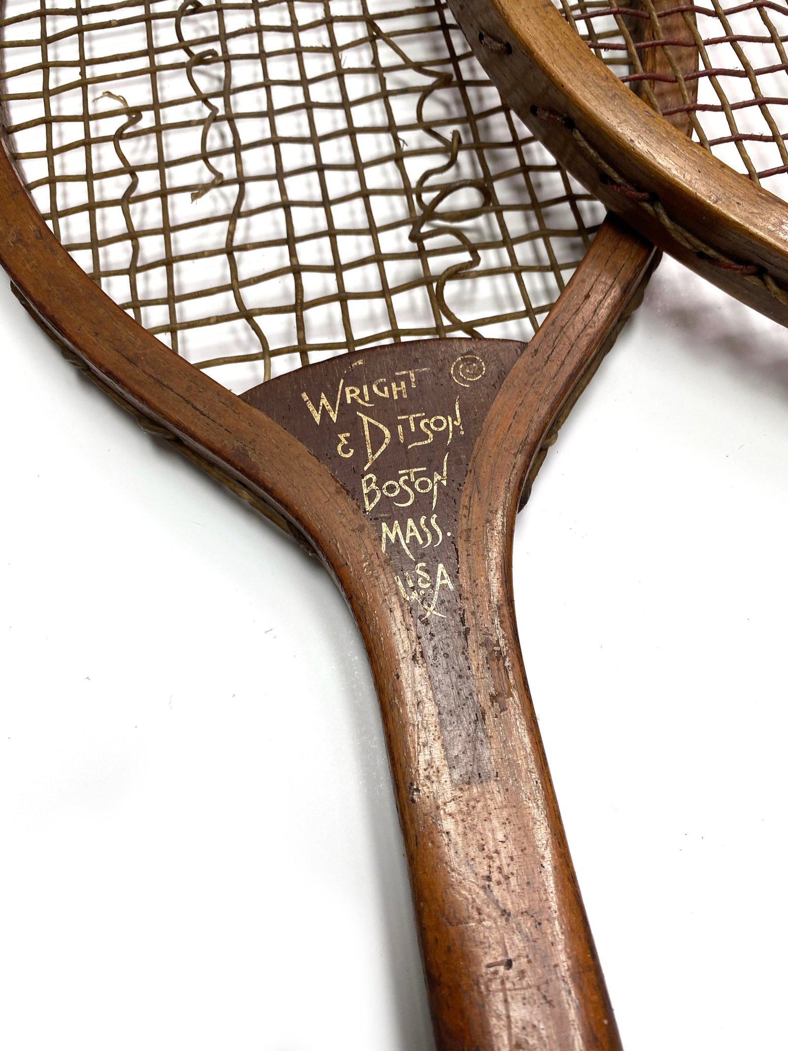 Tennis Racket Collection Featuring 3 Vintage Late 19th Century Through Mid 20th Century Rackets - 2