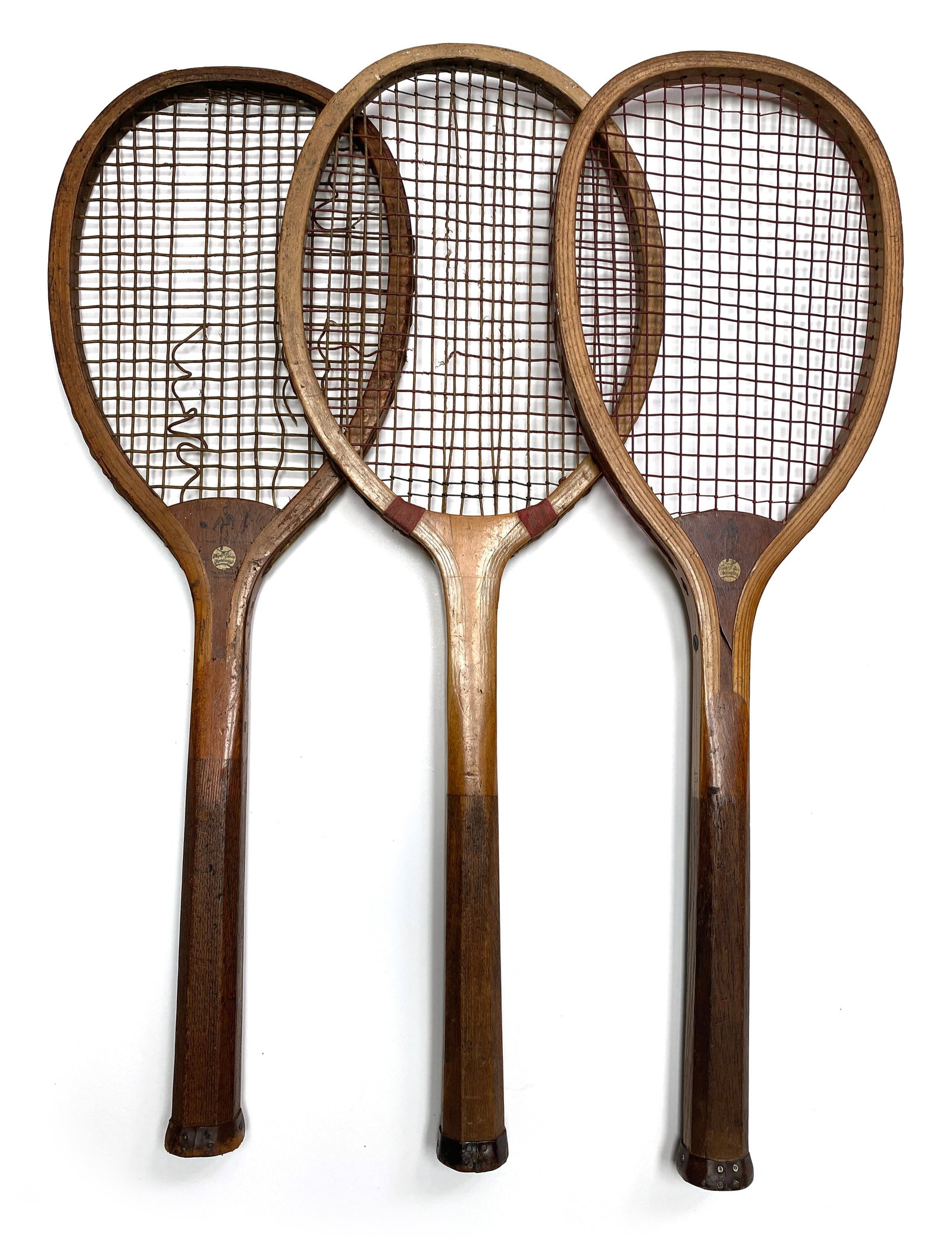 Tennis Racket Collection Featuring 3 Vintage Late 19th Century Through Mid 20th Century Rackets - 5