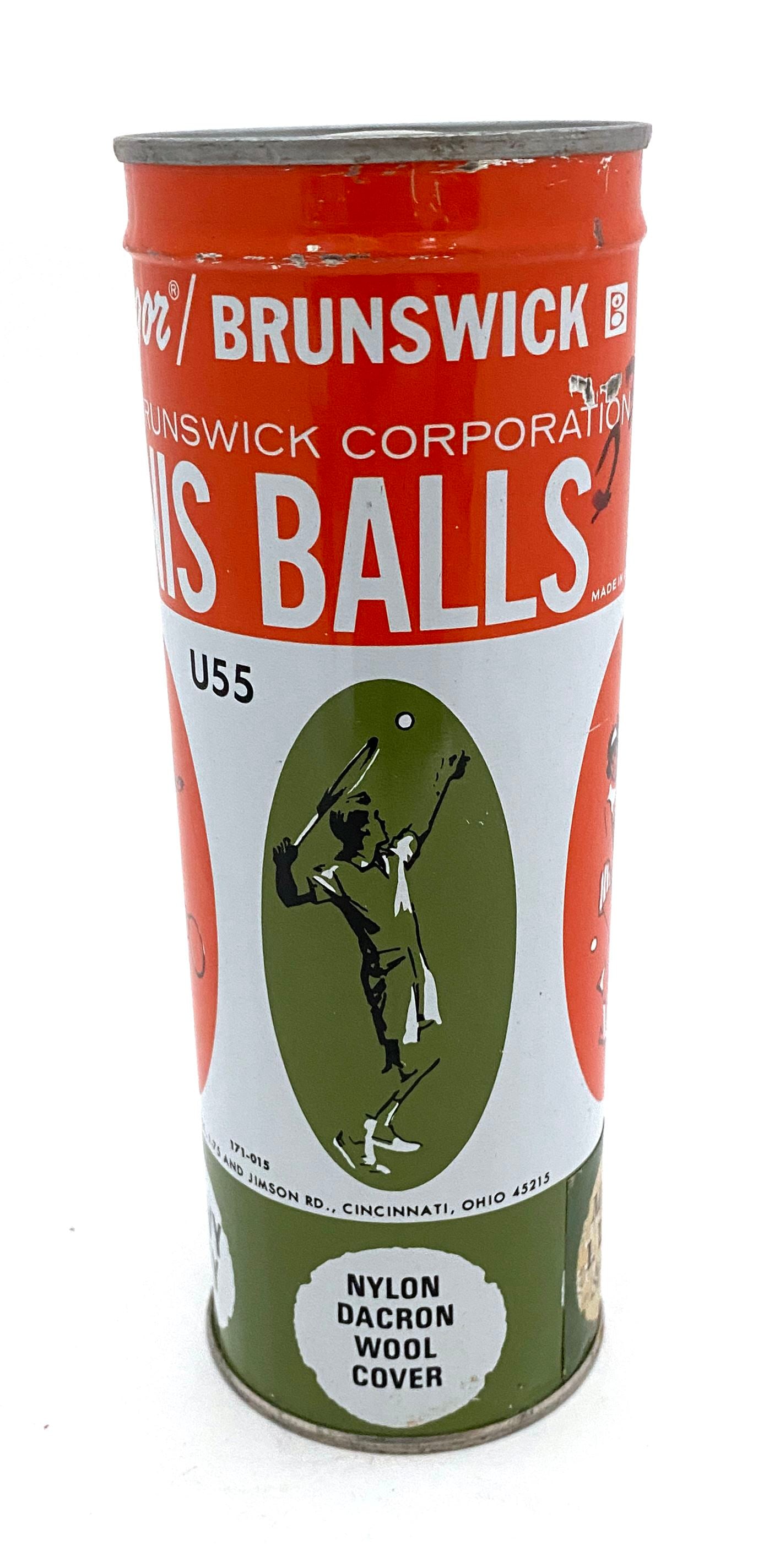 MacGregor Brunswick - U55 Heavy Duty Tennis Balls - Sealed Vintage Tennis Ball Can - 3