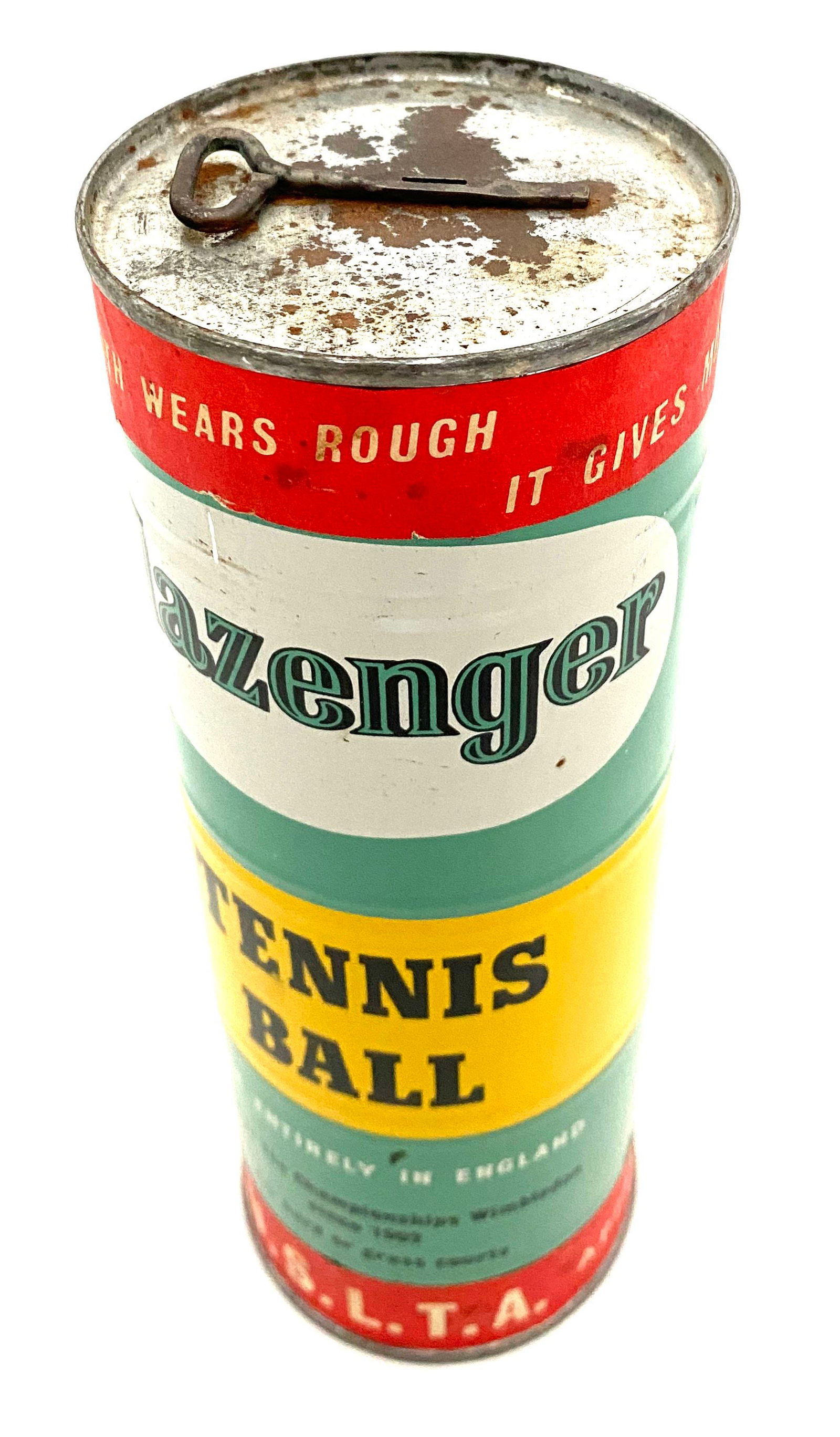 Slazenger - Tennis Ball - Sealed Vintage Tennis Ball Can with Opening Key - 3