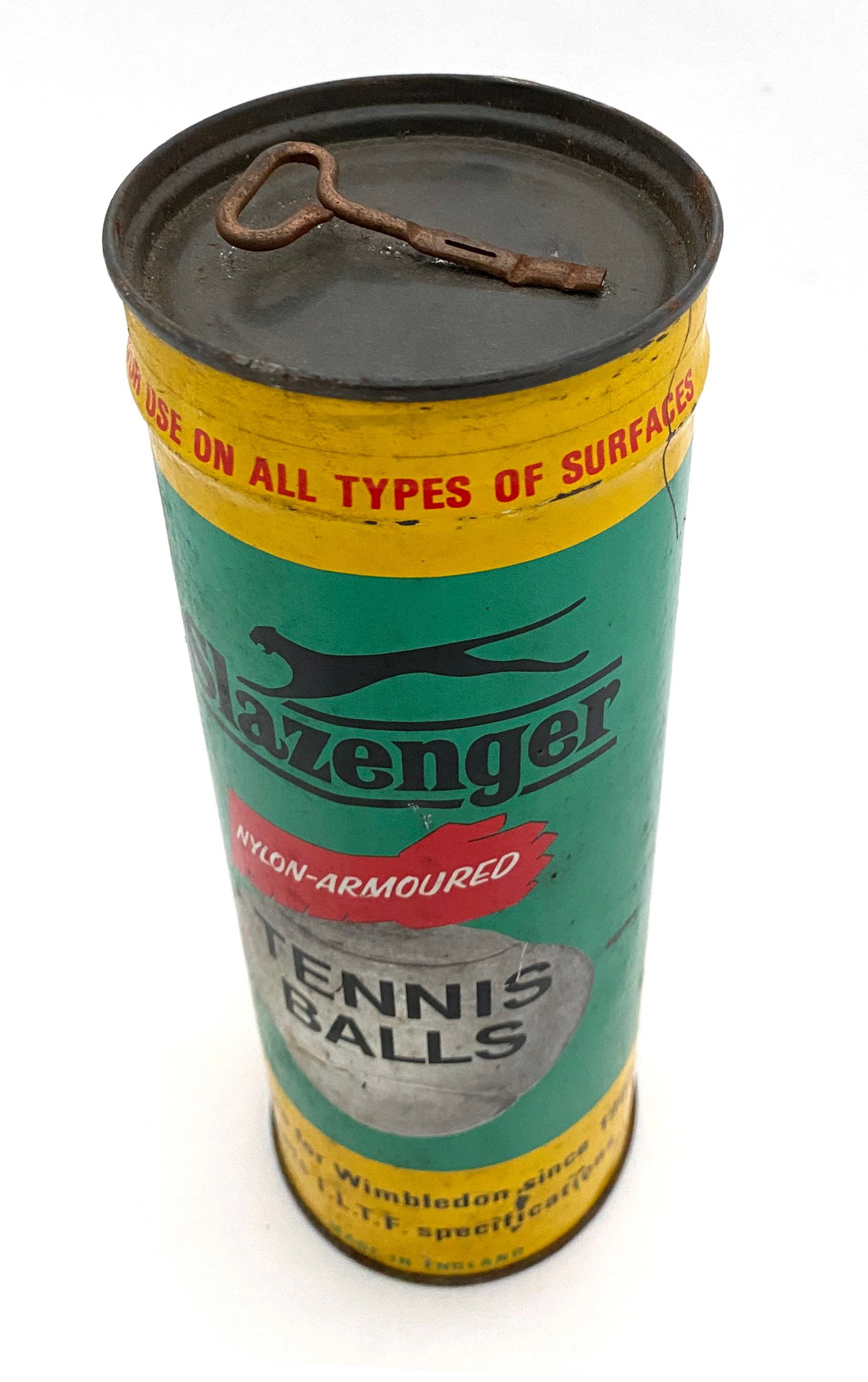 Slazenger - Nylon-Armoured Tennis Balls - Sealed Vintage Tennis Ball Can - 3