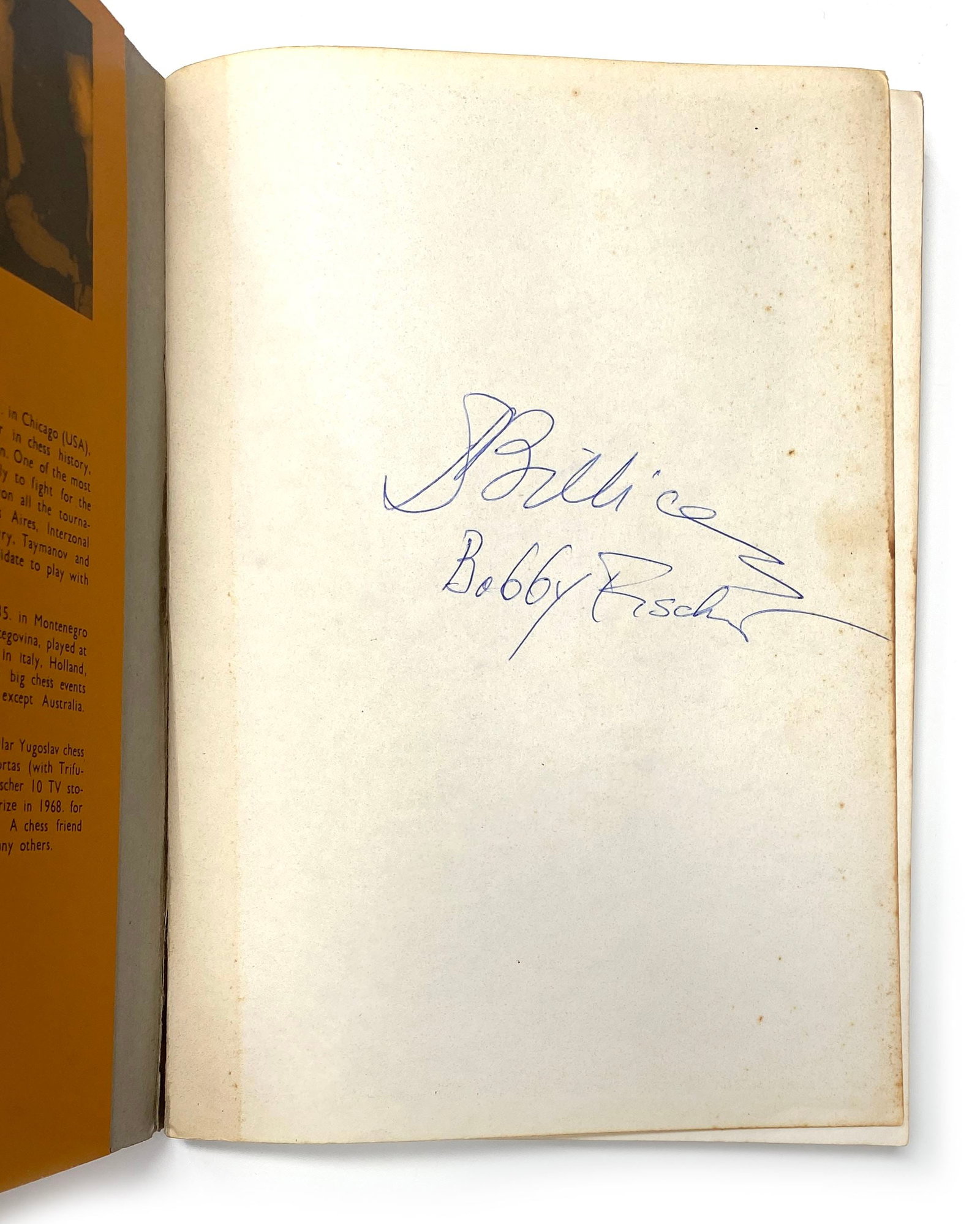 Bobby Fischer & Dimitrije Bjelica - Chess Champions - Dual-Signed Book - Chess Meets of the Century - 2