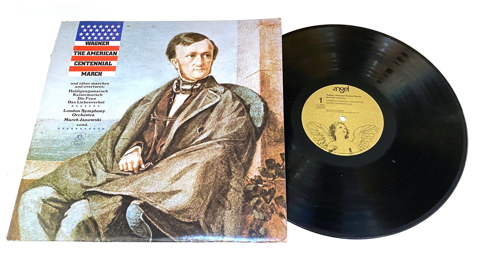 Marek Janowski Autographed Wagnor "The American Centennial March" LP Record - 2