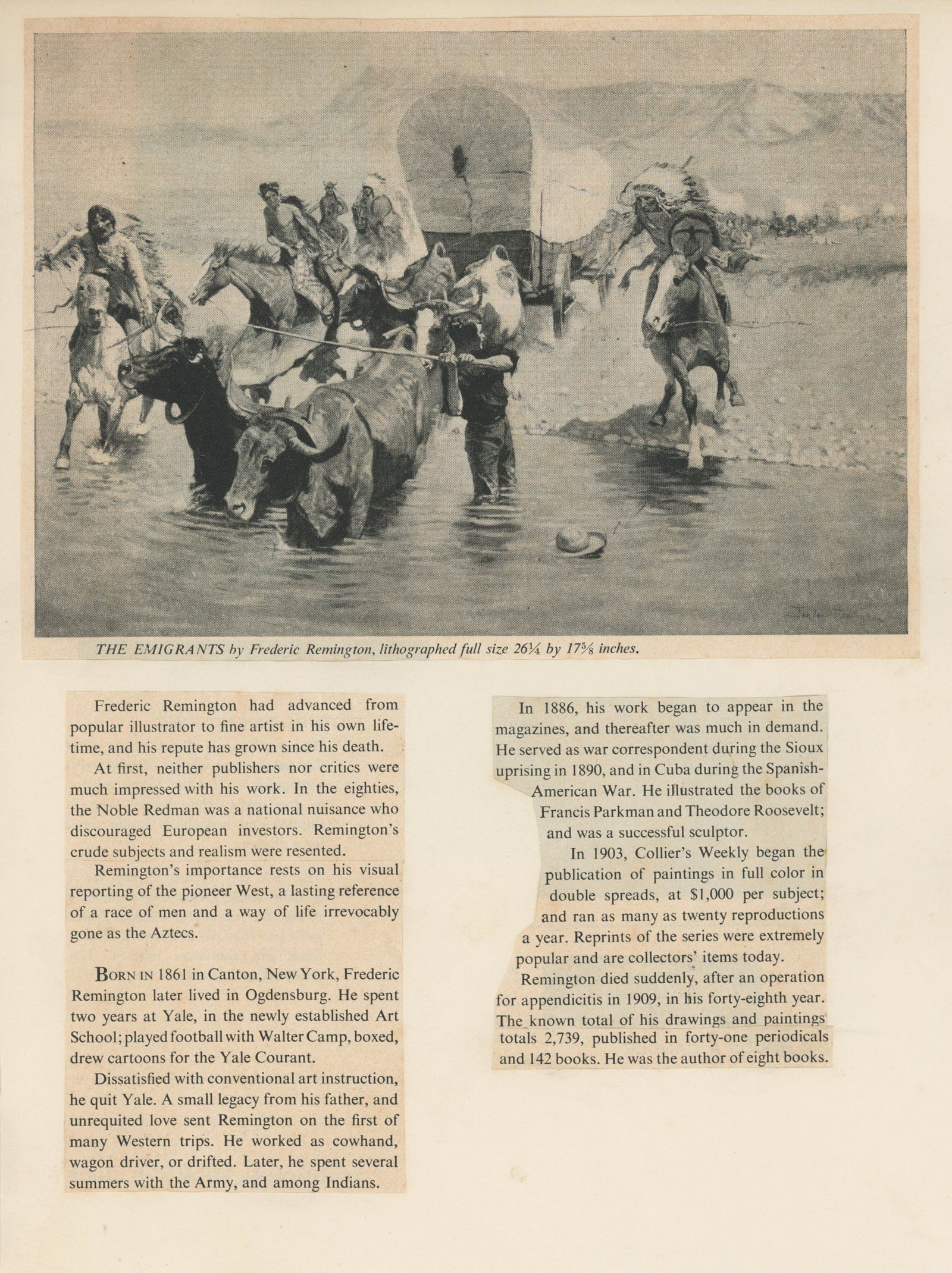 Frederic Remington – Iconic Artist – Autographed ALS – Re. Spanish-American War, C - 4