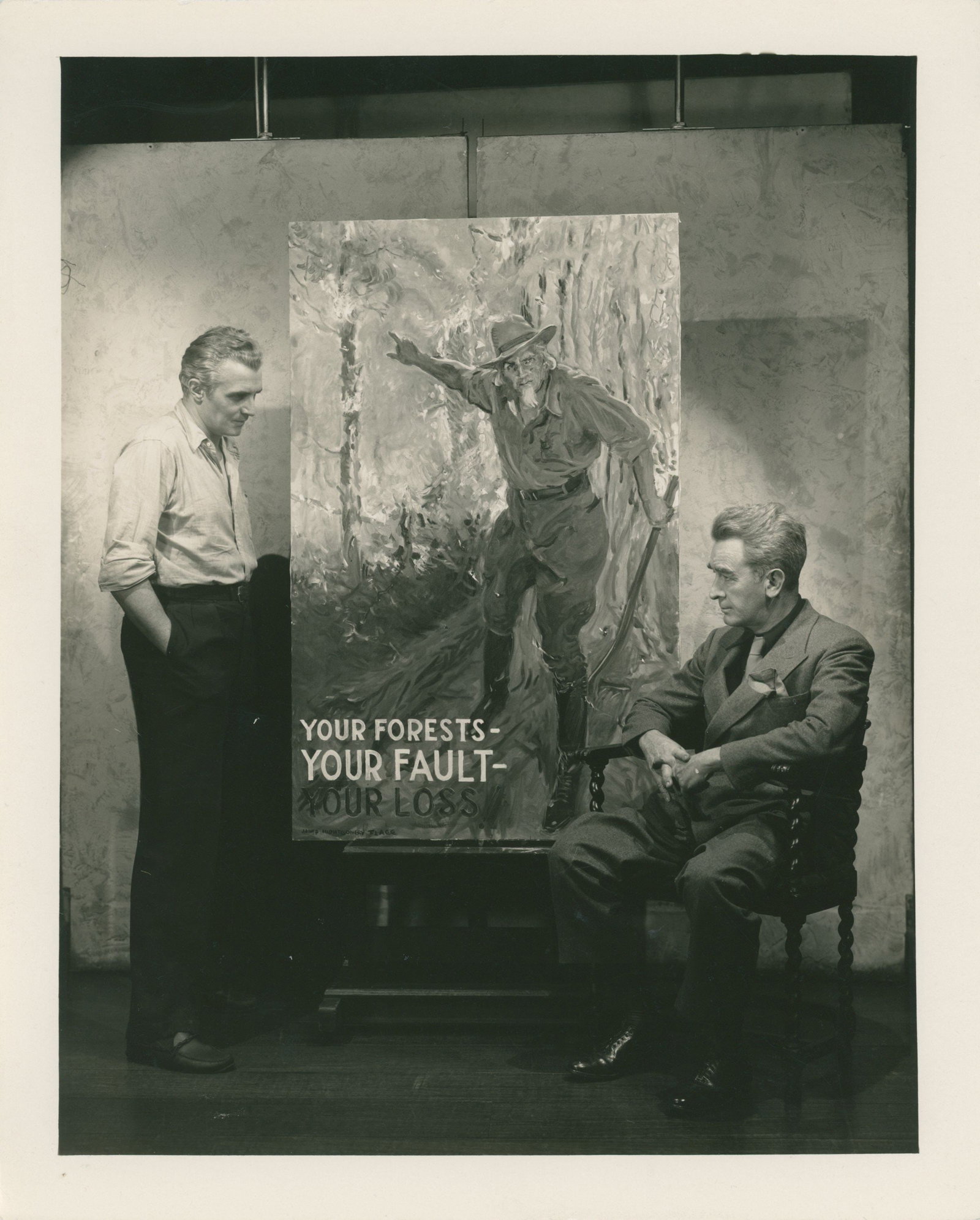 James Montgomery Flagg - American Political Artist - Original Double-Weight Silver Gelatin Photo (1 of 2)