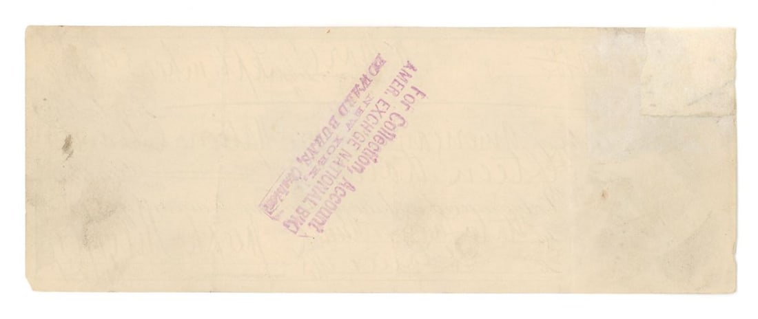 Joseph Pulitzer - Namesake of the the coveted "Pulitzer Prize" - Autographed 1889 Canceled Check - 2
