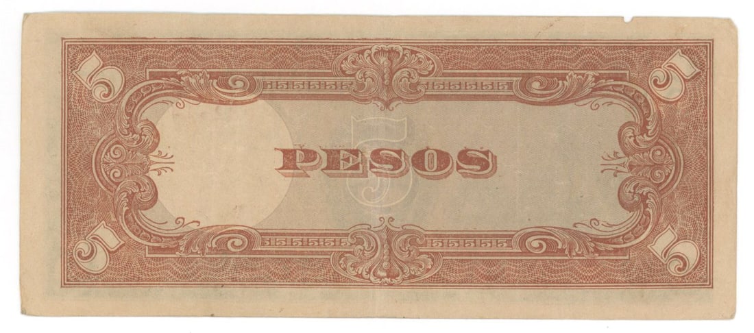 John G. King - Manhattan Project Atomic Physicist - Autographed Japanese Occupation 5 Pesos Note - 2