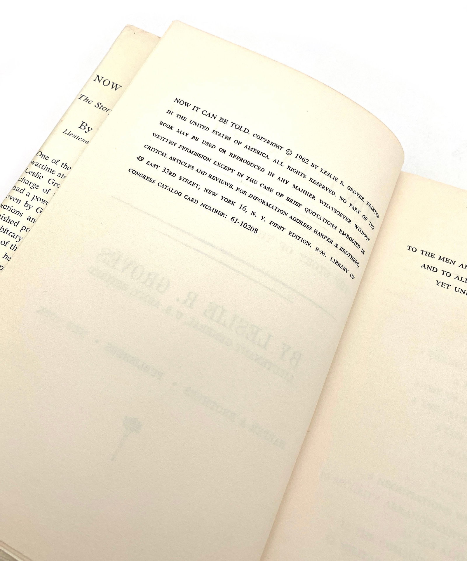 Leslie R. Groves - Manhattan Project Director - First Edition Book - Now It Can Be Told - 4