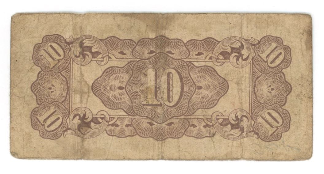 Thomas W. Ferebee - Enola Gay Bombardier - Autographed Japanese Occupation 10 Centavos Note - 2