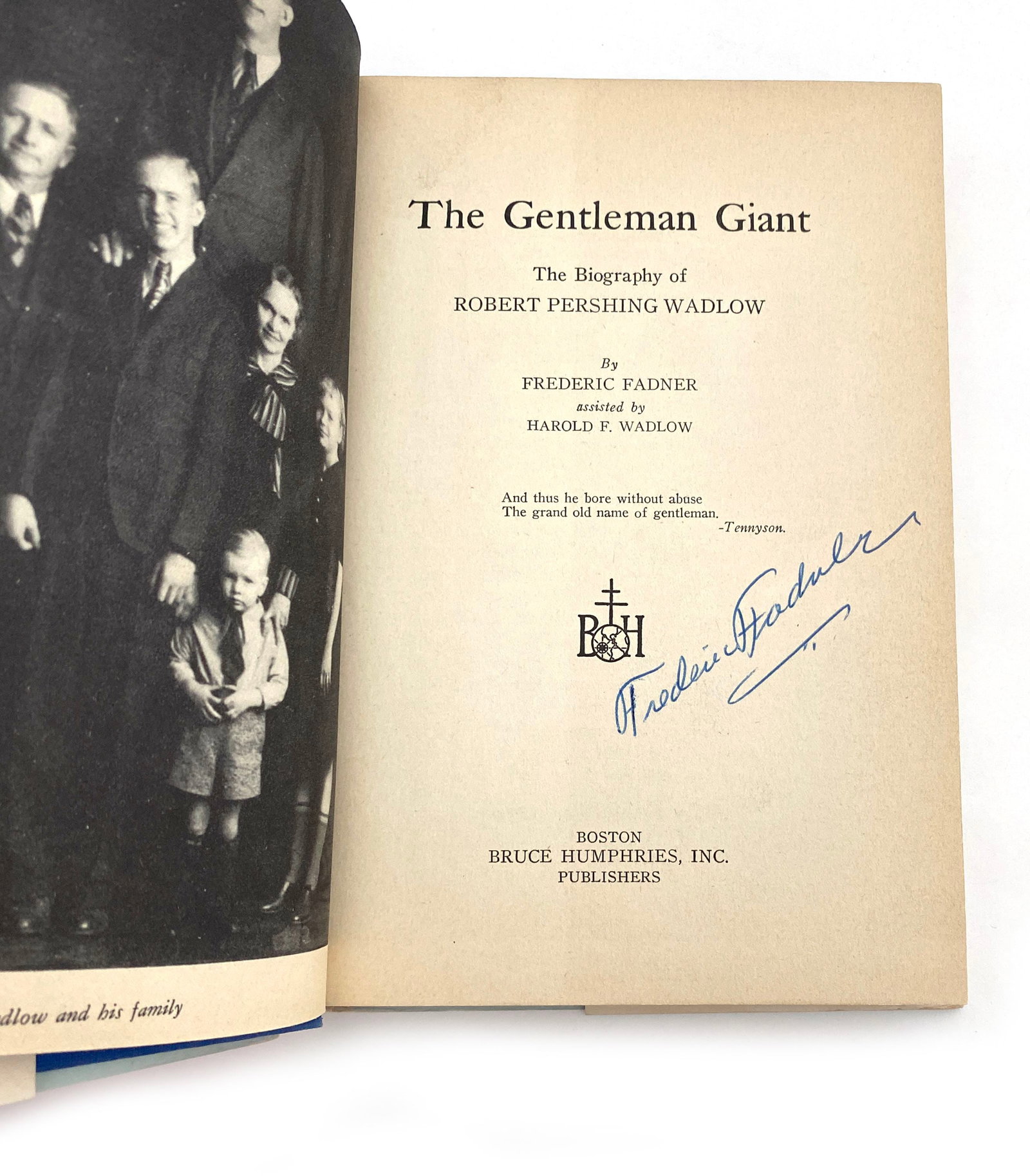 Robert Wadlow - World’s Tallest Man - Signed First Edition Biography with Vintage RPPC - 2