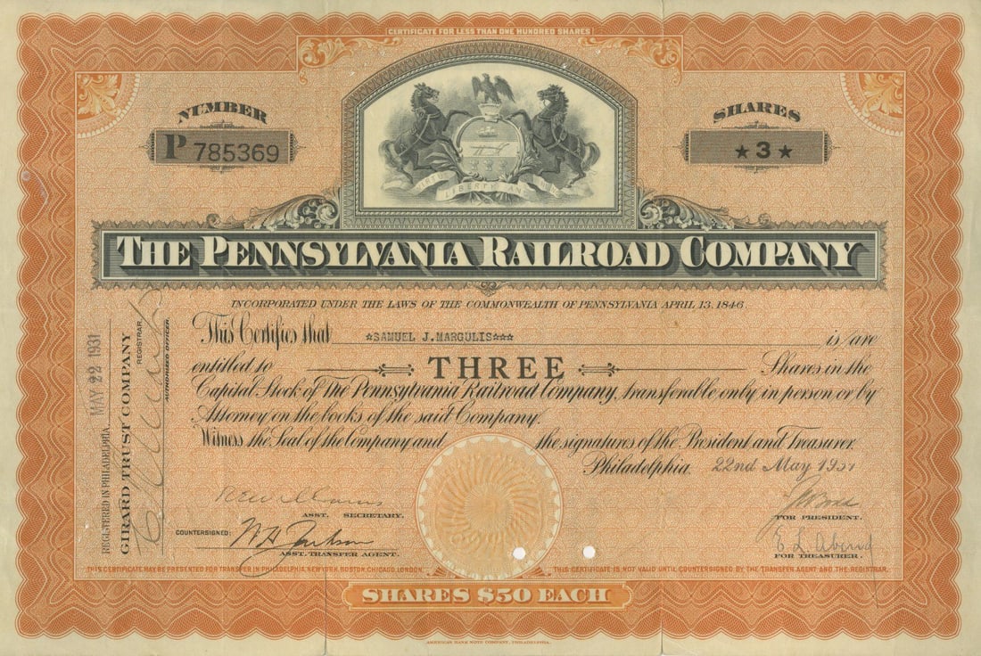 Historic American Railroads & Industry – Collection of Four Stock & Bond Certificates - 4