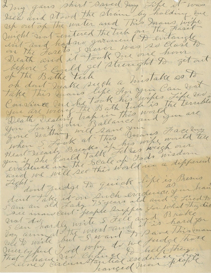 David Lamson - Murder Trial Archive - Four-Page Contemporary Letter & Research Collection - 3