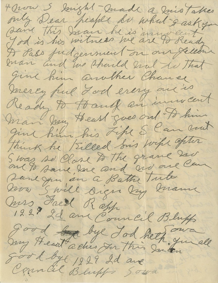 David Lamson - Murder Trial Archive - Four-Page Contemporary Letter & Research Collection - 5