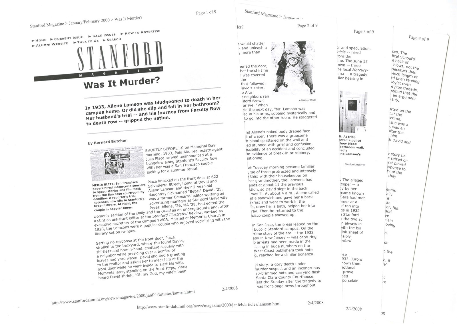David Lamson - Murder Trial Archive - Four-Page Contemporary Letter & Research Collection - 7