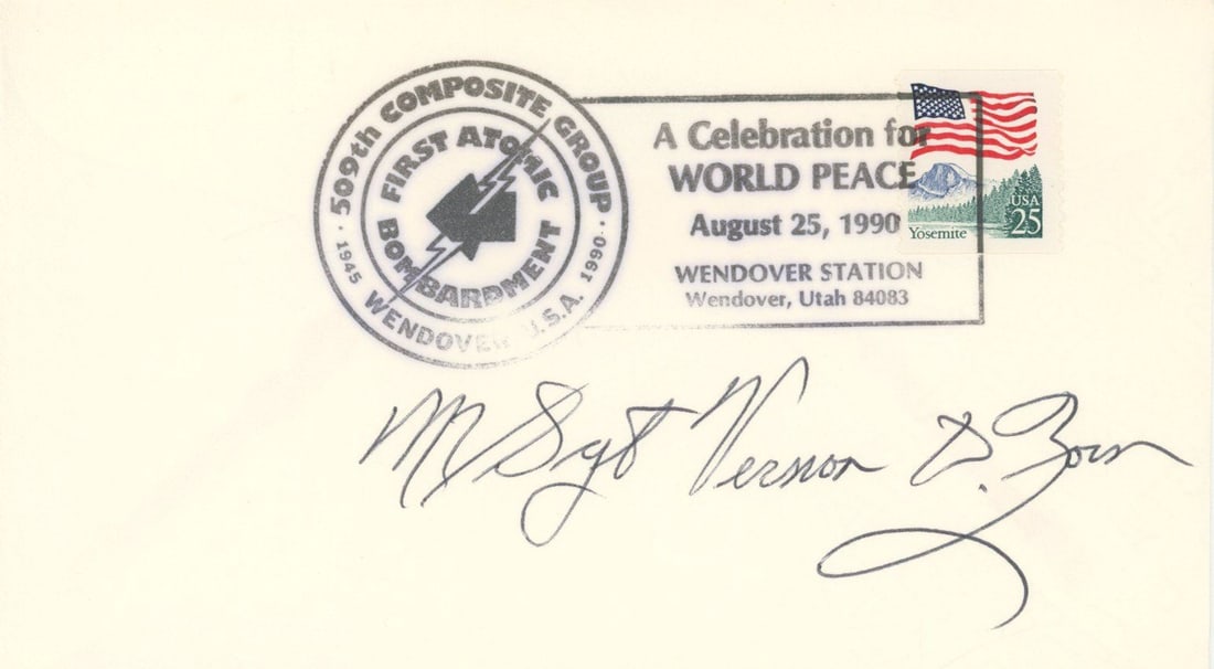 Vernon Zorn - Operation Crossroads Participant - Autographed 509th Composite Group Cover (1 of 1)