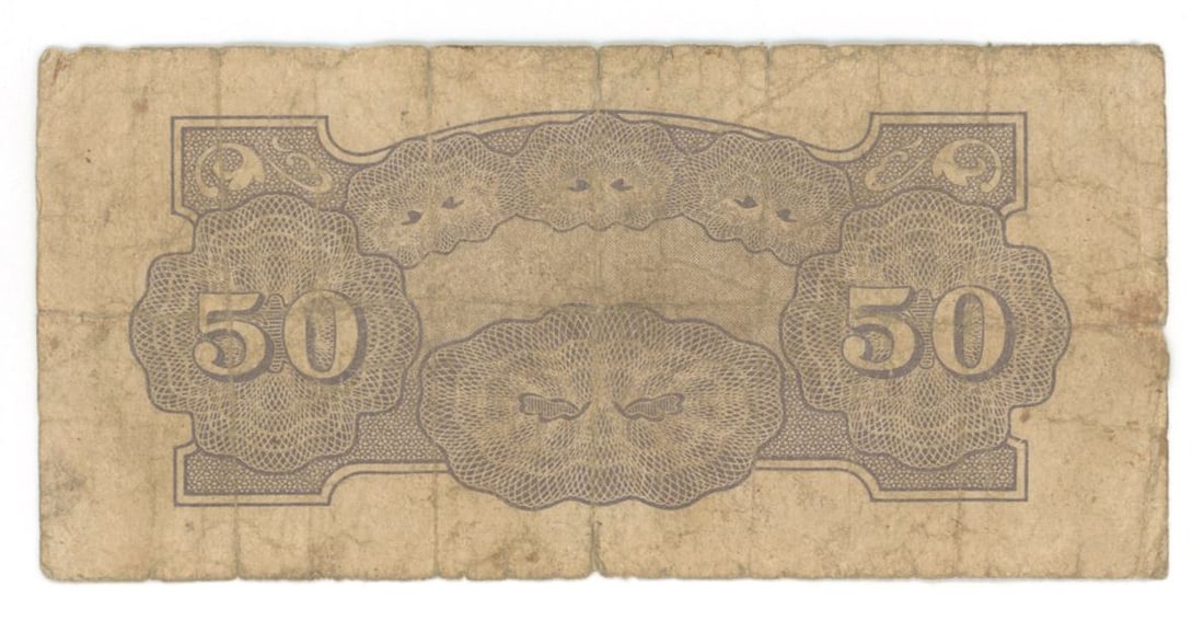 Joseph E. Westover - B-29 Strange Cargo Commander - Autographed Japanese Occupation 50 Centavos Note - 2
