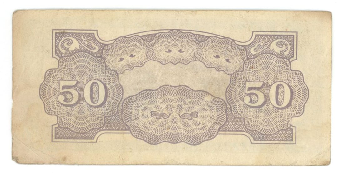Joseph E. Westover - B-29 Strange Cargo Commander - Autographed Japanese Occupation 50 Centavos Note - 2