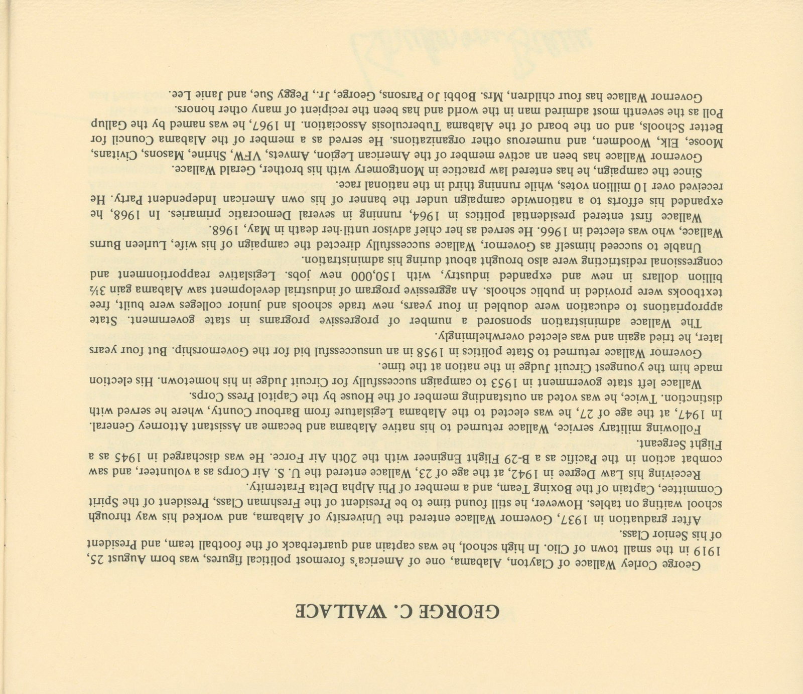 George Wallace Owned Alabama Academy of Honor Program Signed by "Bear" Bryant & Werner von Braun - 3
