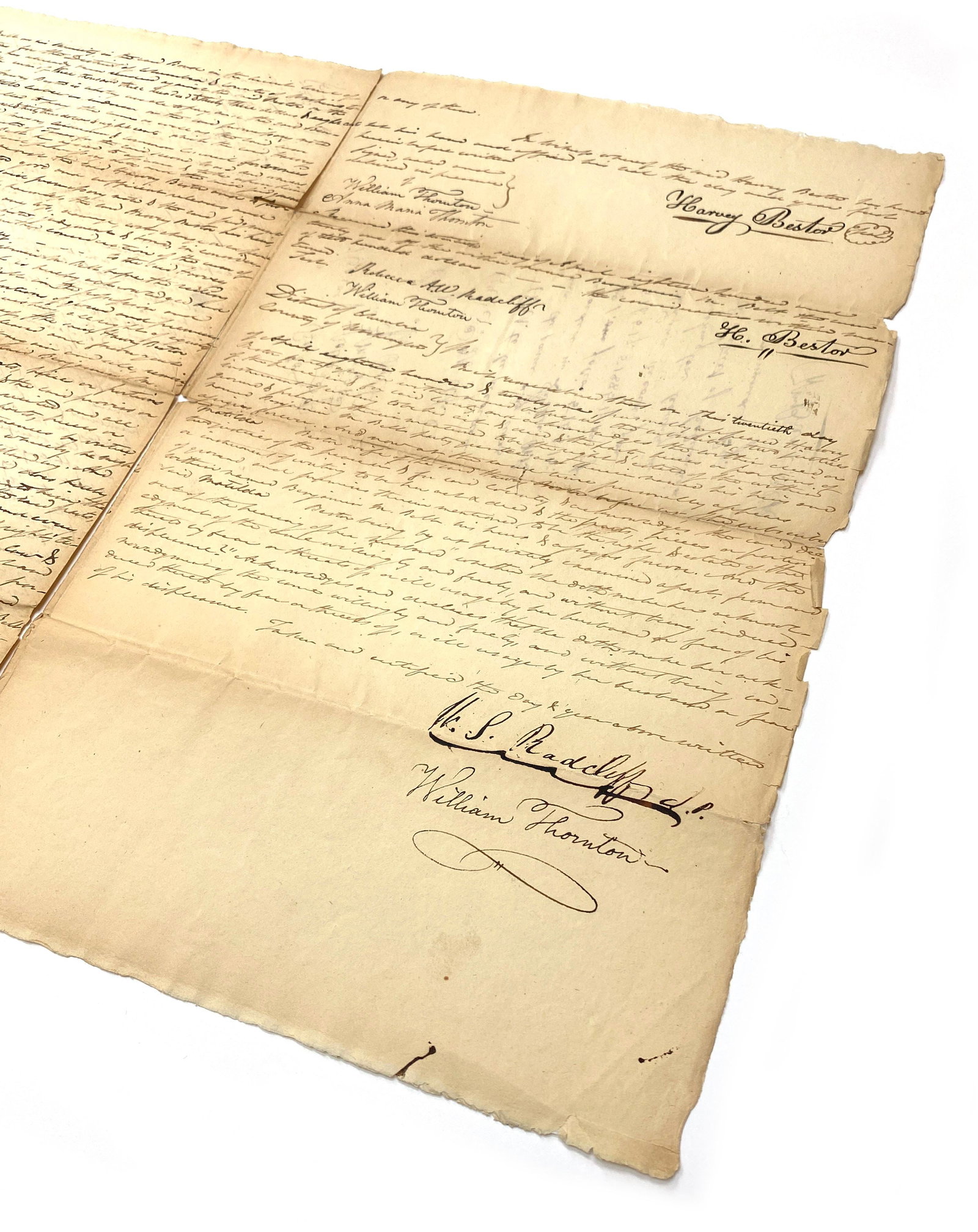 William Thornton - Architect of the U.S. Capitol - Manuscript Land Release Document - 1821 - 3