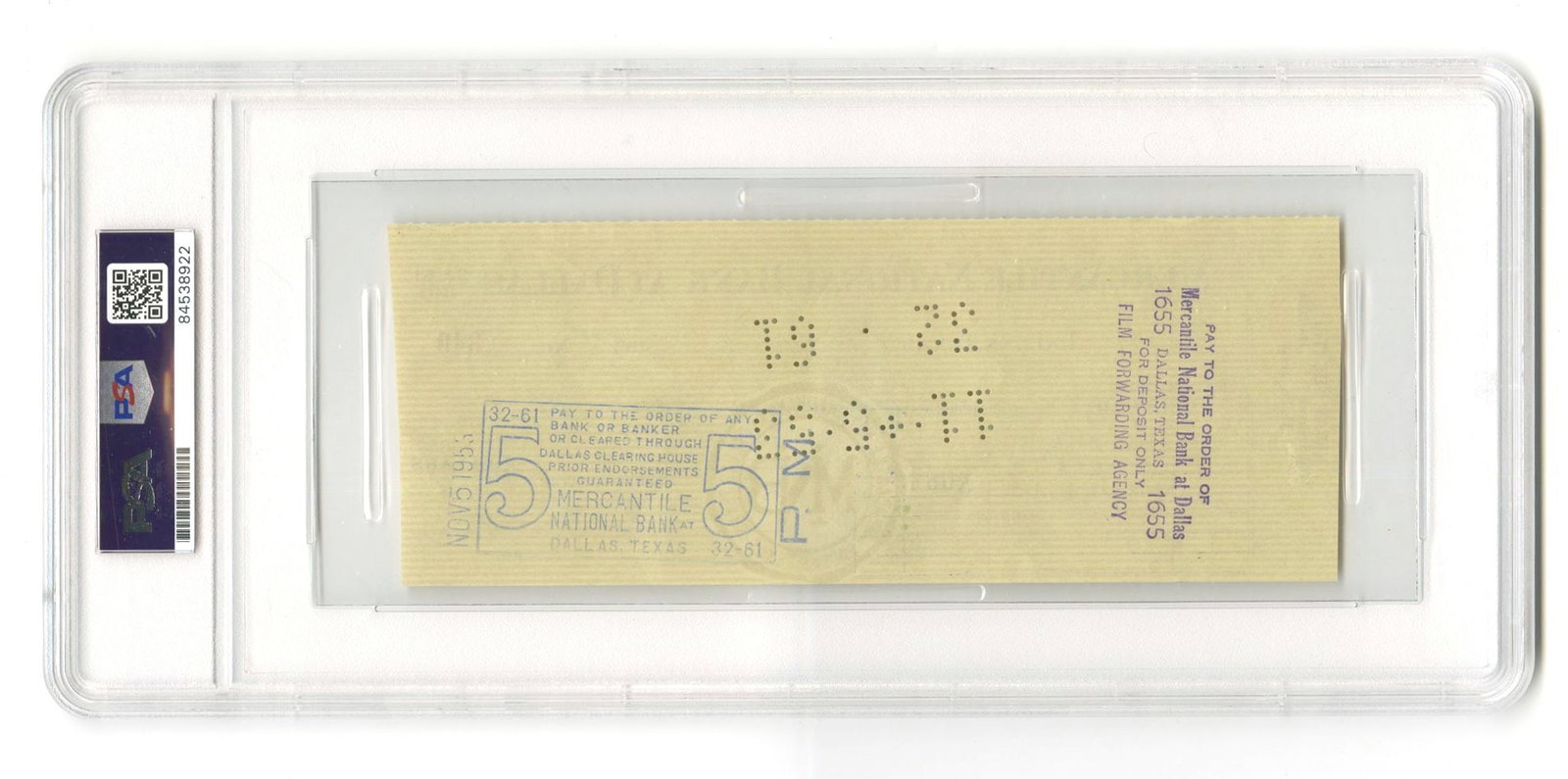 Jack Ruby - JFK Assassination Figure Who Shot Lee Harvey Oswald - Autographed 1953 Canceled Check - 2