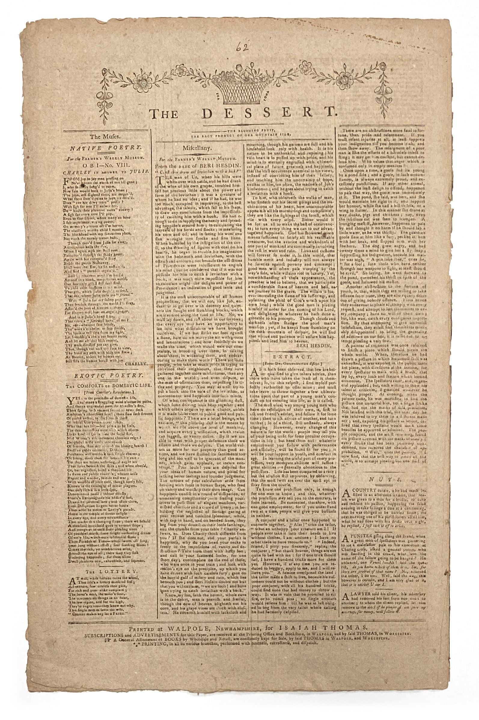 The Farmer’s Weekly Museum - New Hampshire and Vermont Journal - May 8, 1798 - 3