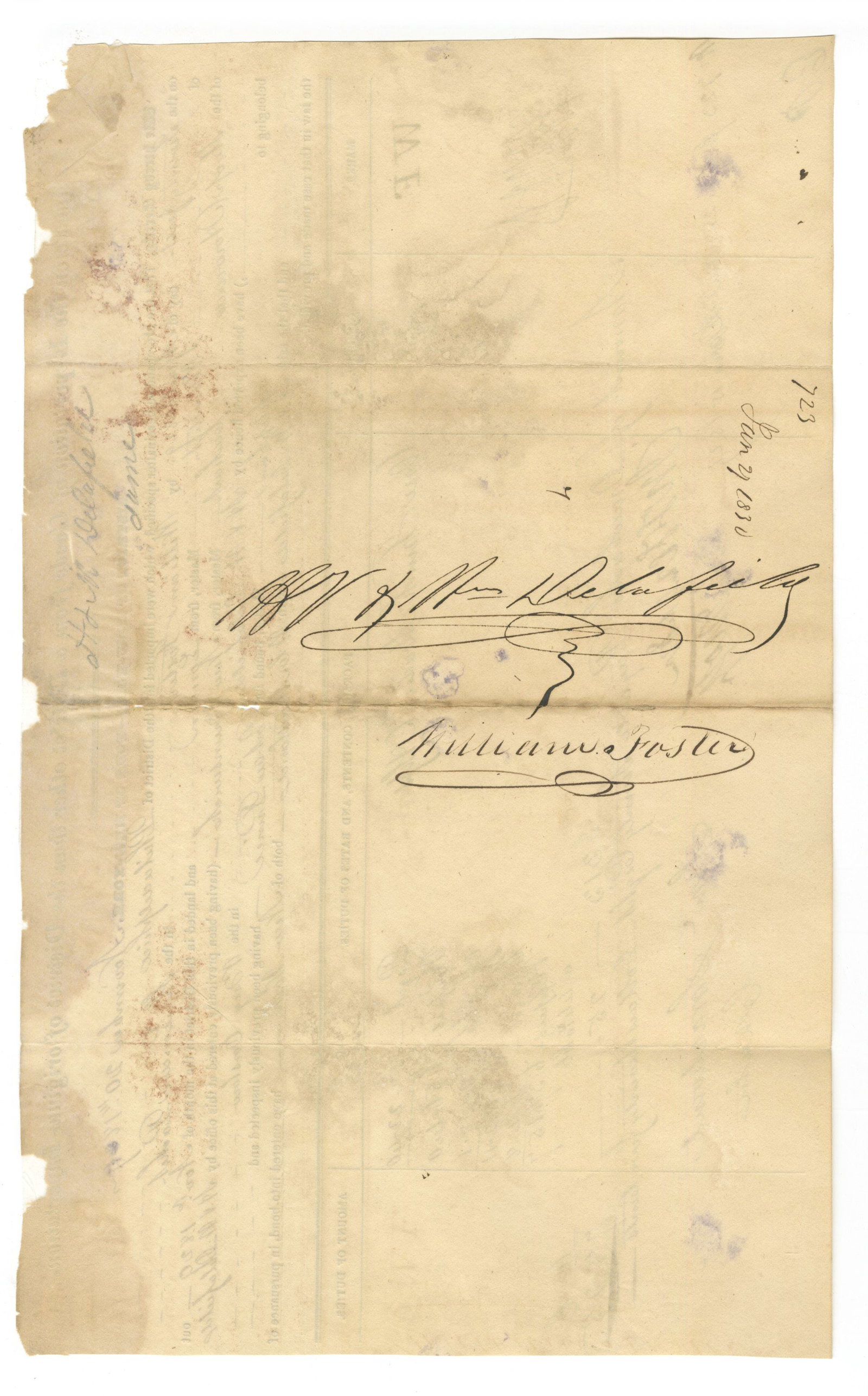 Samuel Swartwout - Swartwout-Hoyt $1M Embezzlement Scandal - 1829 City of New York Export Document - 2